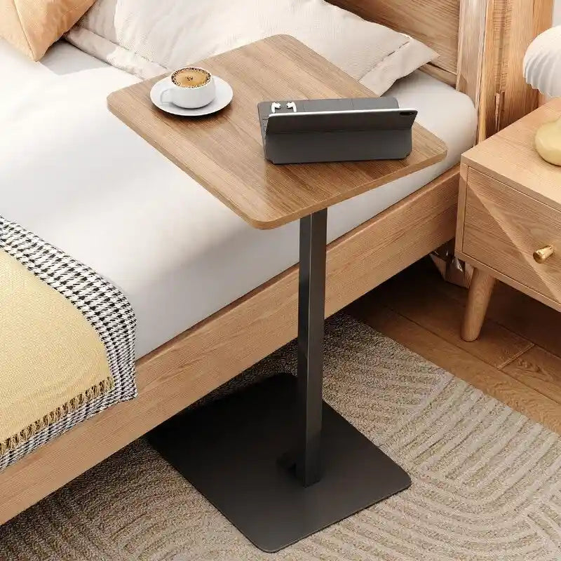 C Shaped End Table for Couch & Bedside - 15.7D x 11.8W x 23.6H