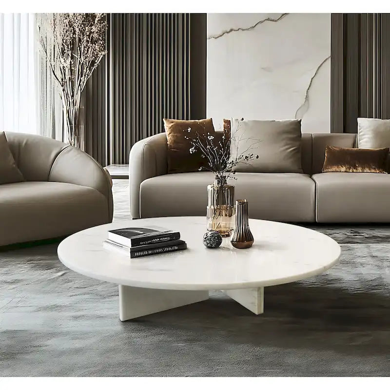35.4 Natural Marble Stone Coffee Table