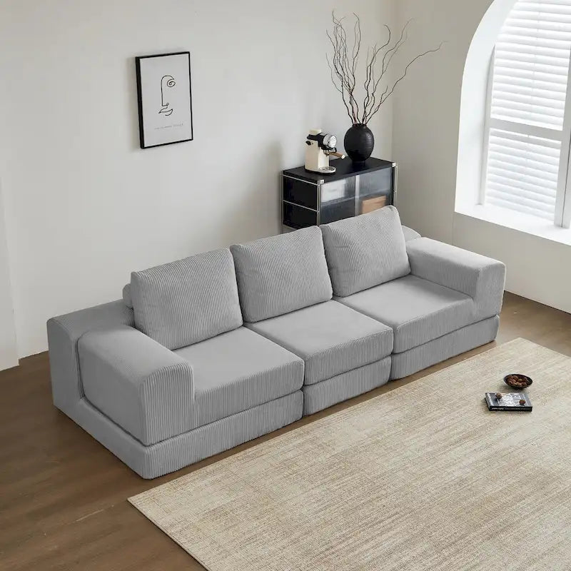108 Foam Modular Sofa Bed with Memory Foam & Spring Base