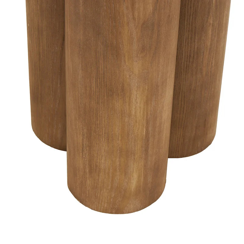 Wood Handmade Console Table with Pillar Legs - Brown