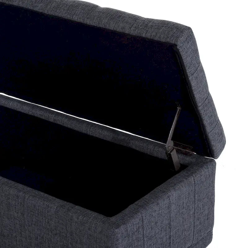 42-inch Fabric Tufted Storage Ottoman Bench
