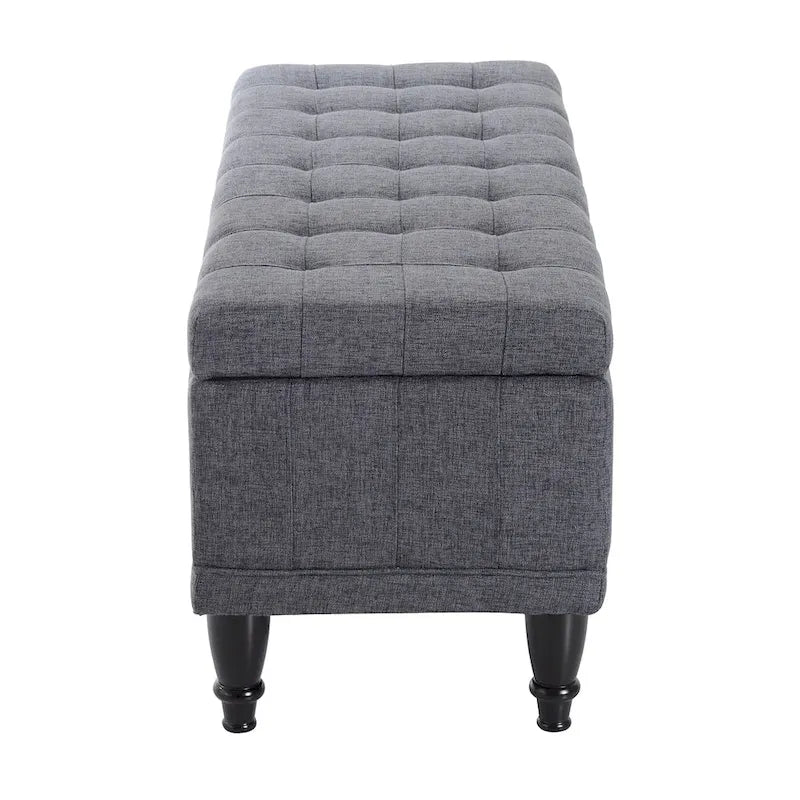 42-inch Fabric Tufted Storage Ottoman Bench