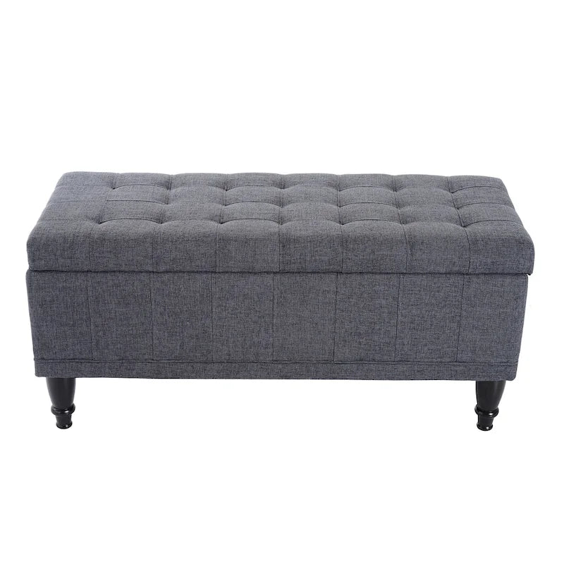 42-inch Fabric Tufted Storage Ottoman Bench