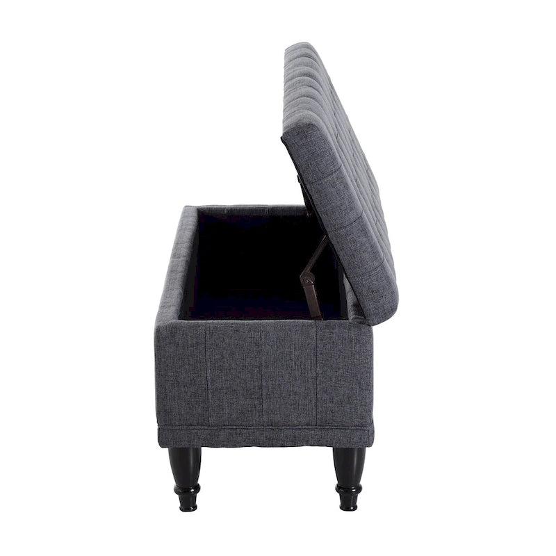 42-inch Fabric Tufted Storage Ottoman Bench