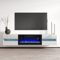 Wall Mounted Electric Fireplace 72 TV Stand