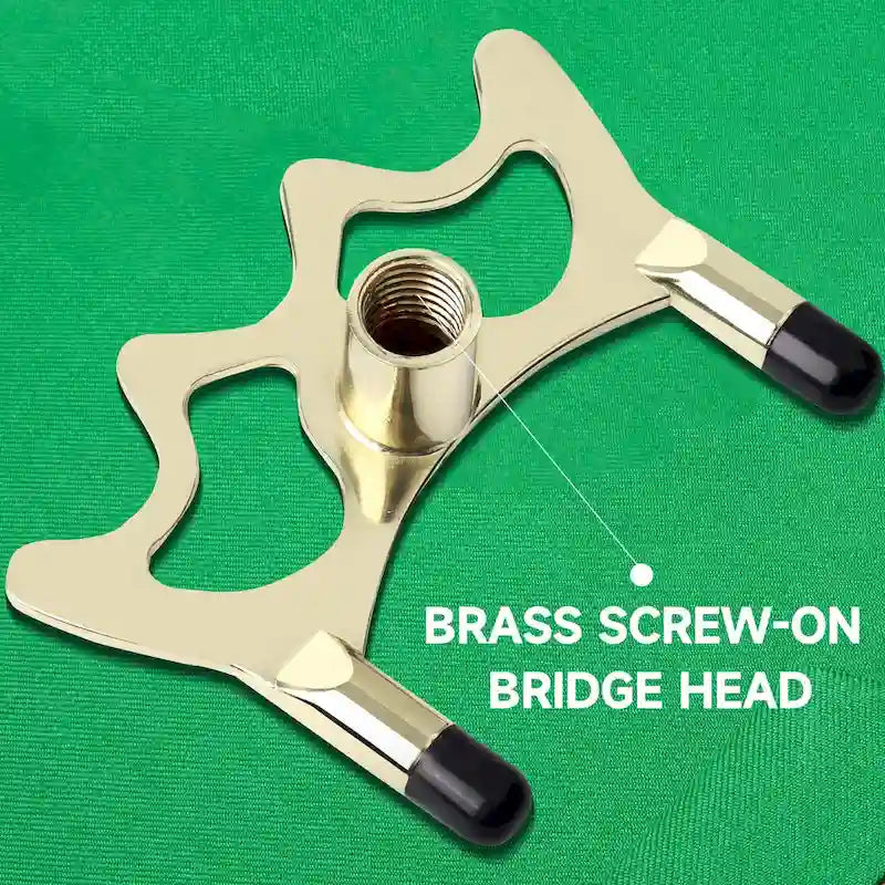Billiard Pool Cue Stick Brass Screw-on Bridge Head. Billiard Pool Cue Stick Accessories - Black