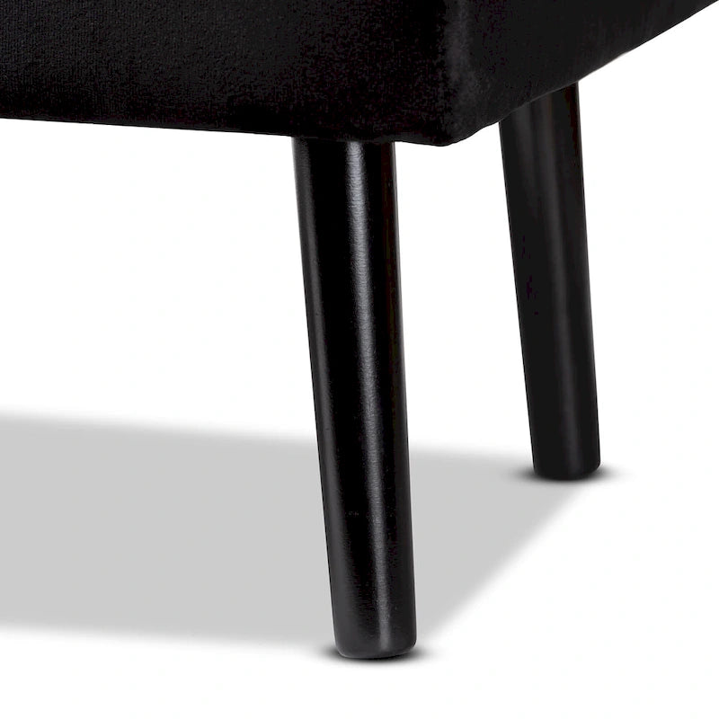 Modern and Contemporary Velvet Wood Storage Bench