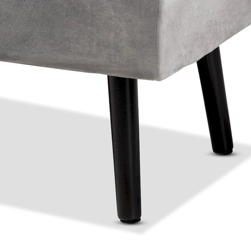 Modern and Contemporary Velvet Wood Storage Bench
