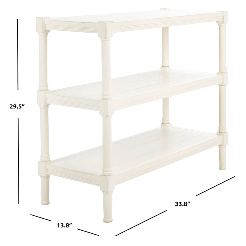 3-Shelf Console Table - 33.8 W x 13.8 L x 29.5 H - 34Wx14Dx30H