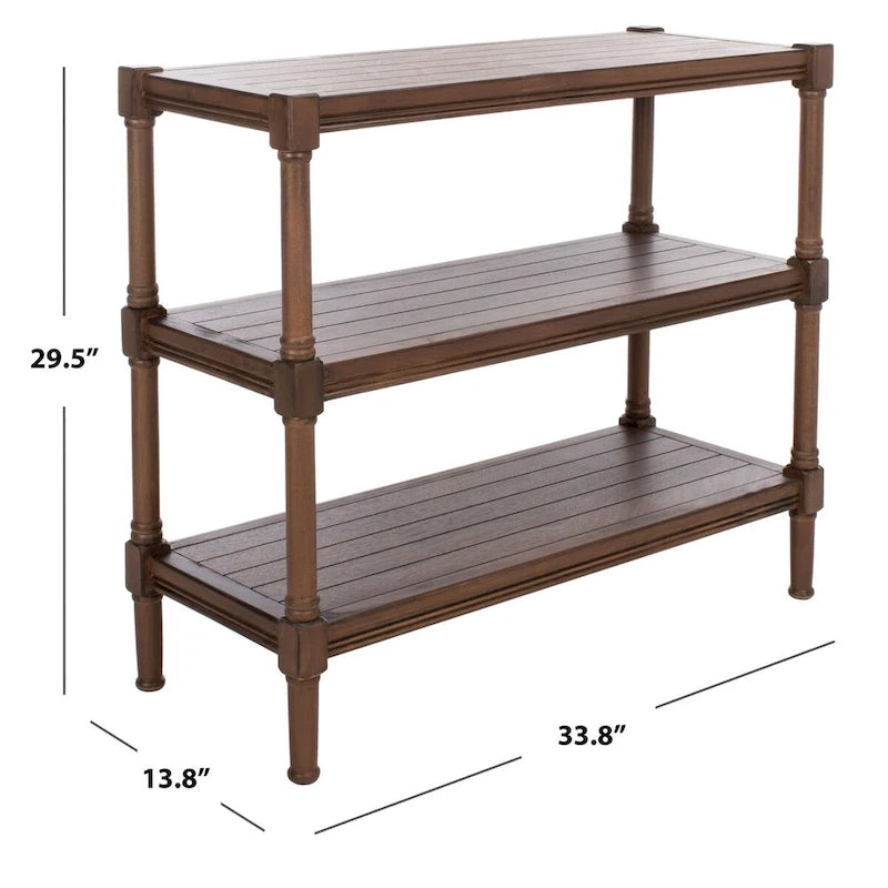 3-Shelf Console Table - 33.8 W x 13.8 L x 29.5 H - 34Wx14Dx30H