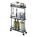 Home Rolling Cart, Steel, Holds 6.6 lbs, Wheels