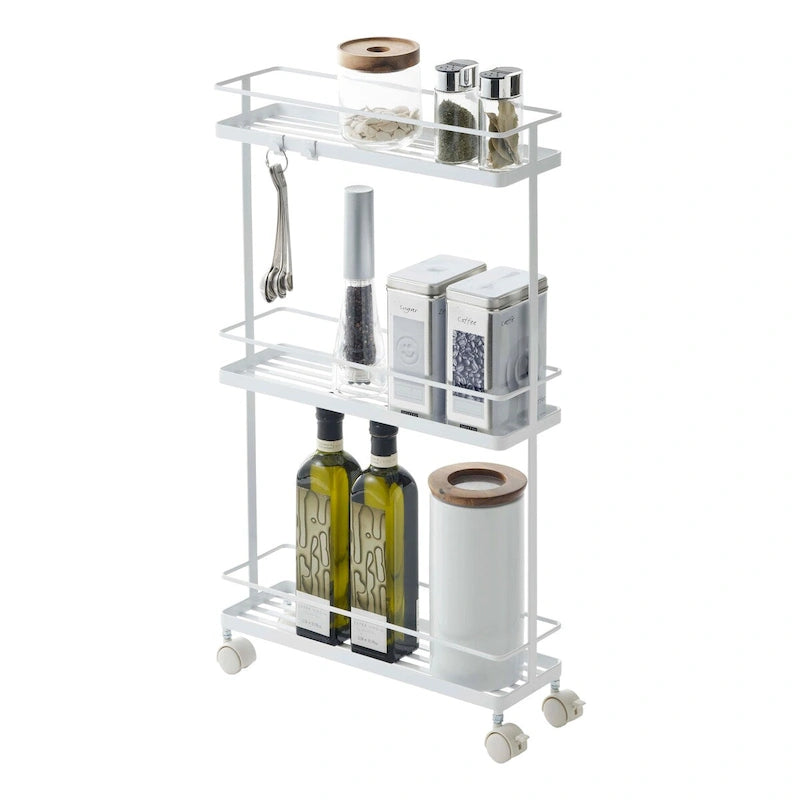 Home Rolling Cart, Steel, Holds 6.6 lbs, Wheels