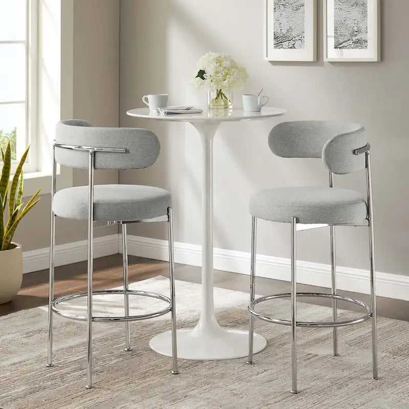 Fabric Bar Stools - Set of 2
