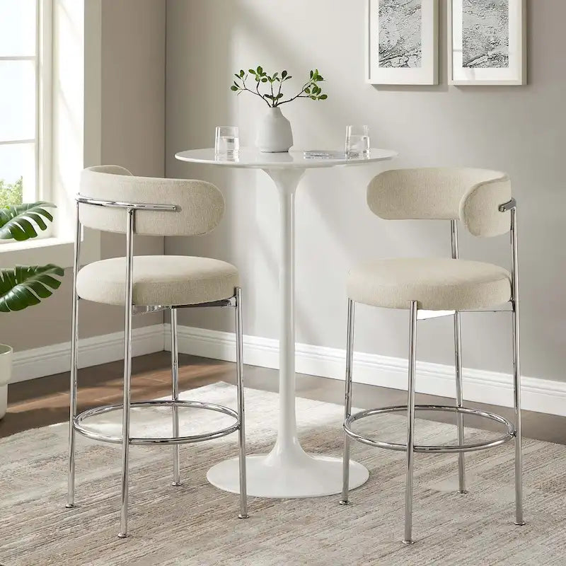 Fabric Bar Stools - Set of 2