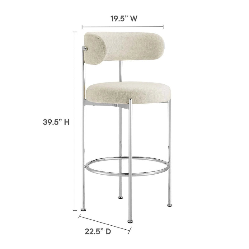 Fabric Bar Stools - Set of 2