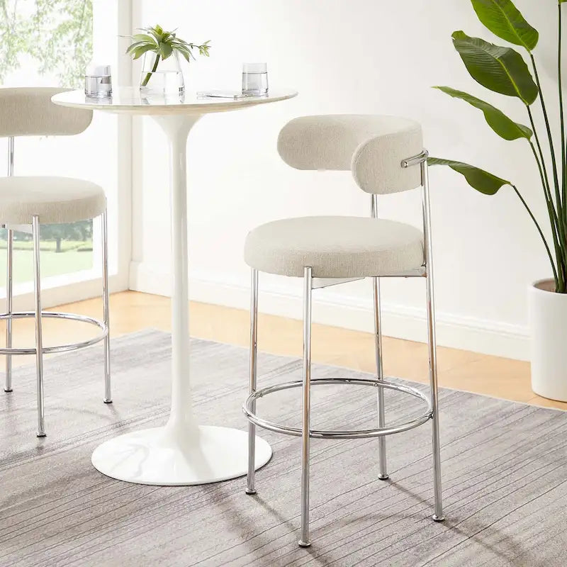 Fabric Bar Stools - Set of 2