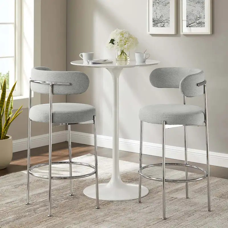 Fabric Bar Stools - Set of 2