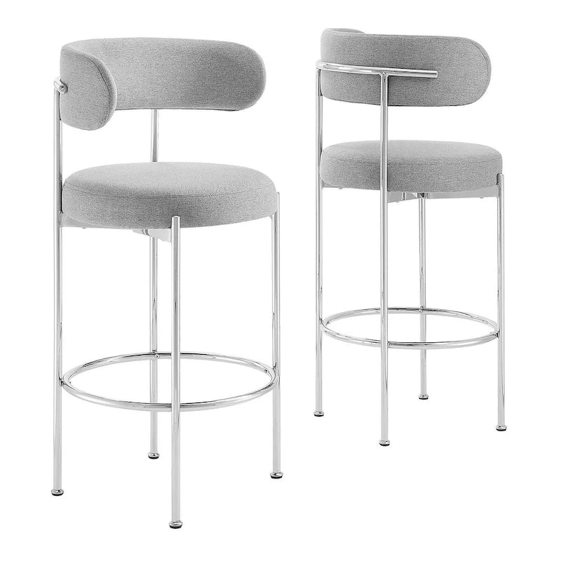 Fabric Bar Stools - Set of 2