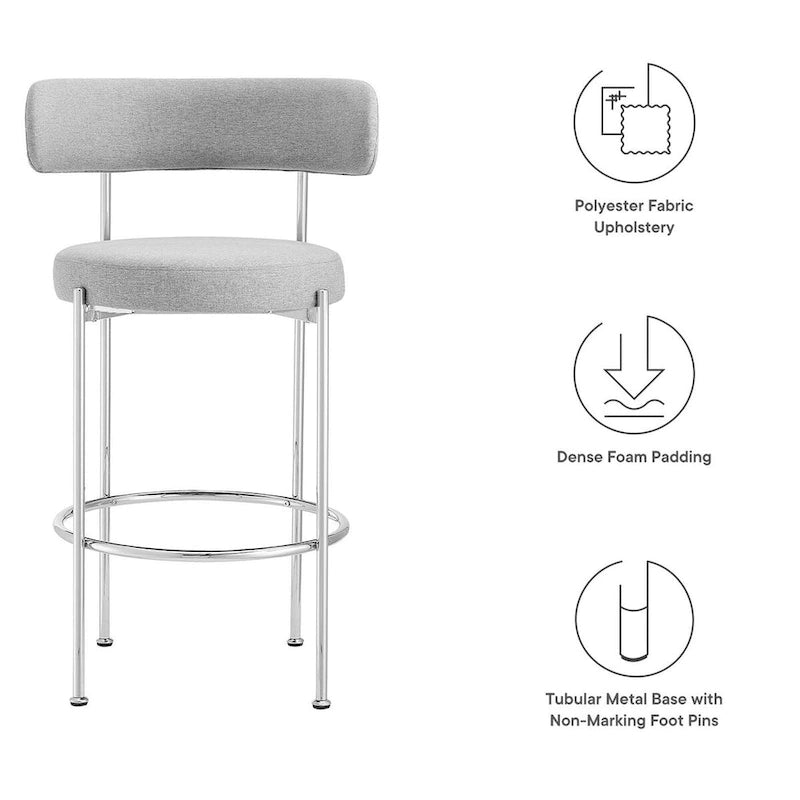 Fabric Bar Stools - Set of 2
