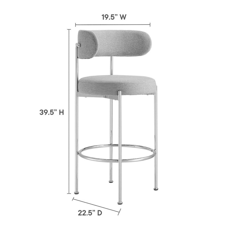Fabric Bar Stools - Set of 2