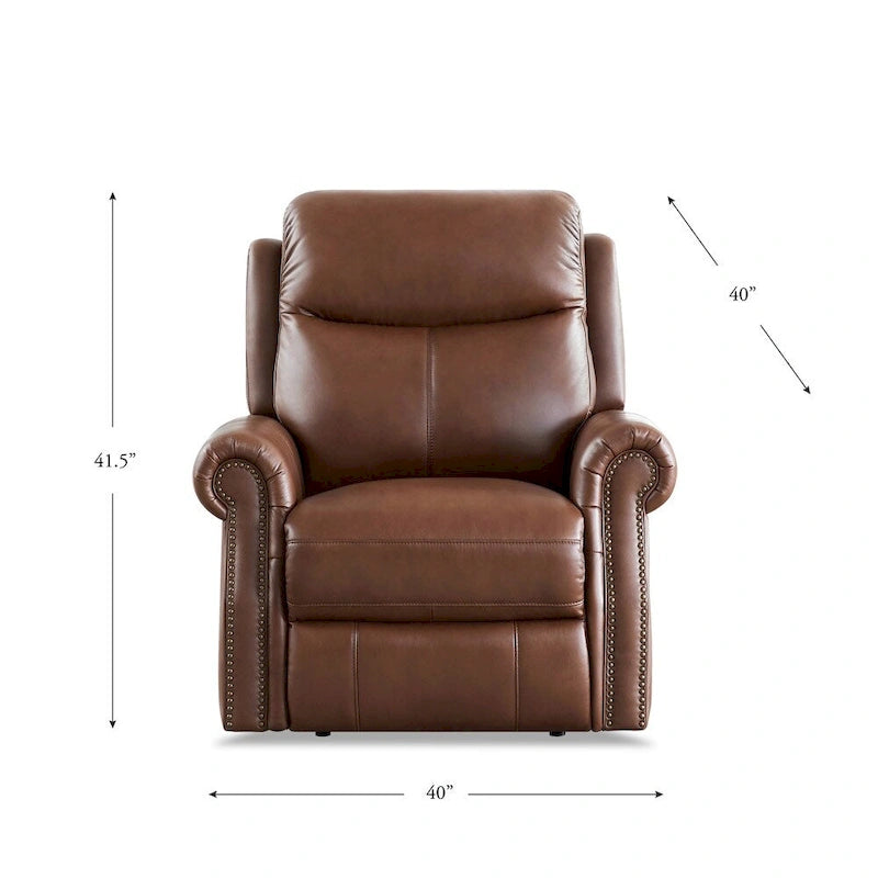 Zero Gravity Power Recline and Headrest Top Grain Leather Recliner