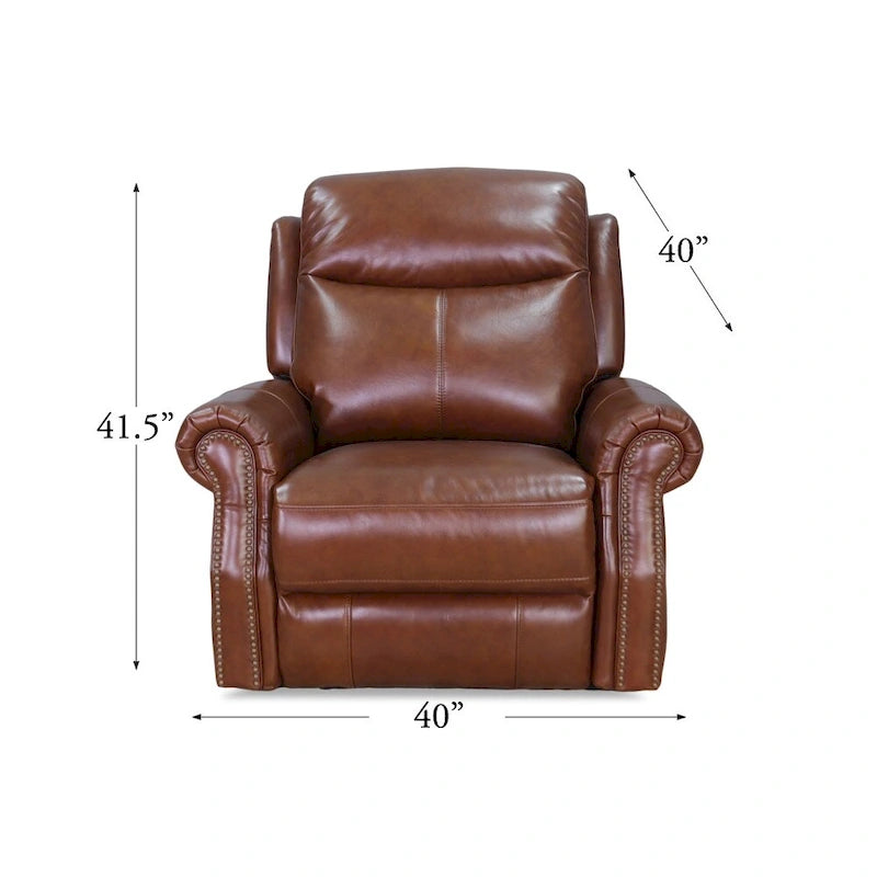 Zero Gravity Power Recline and Headrest Top Grain Leather Recliner