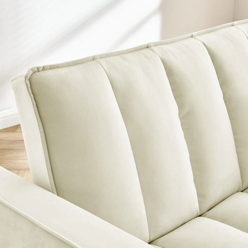 Modern Velvet Loveseat Sofa Couch Pull Out Bed,3 in 1 Convertible For Living Room Sofa Bed
