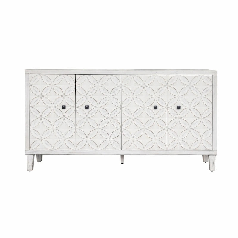 Accent Cabinet 4 Door Wooden Cabinet Sideboard Buffet
