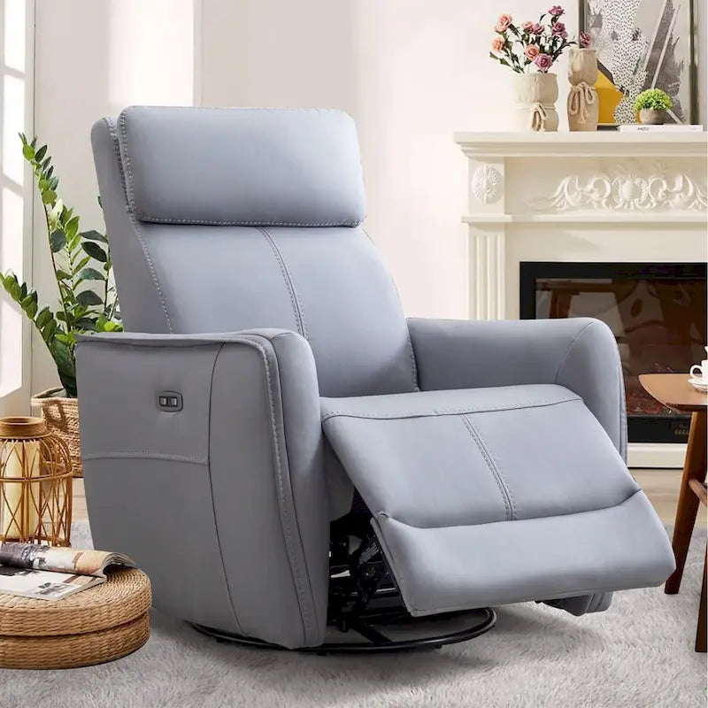 32.3 Wide Power Swivel Rocker Recliner Chairwith USB Ports