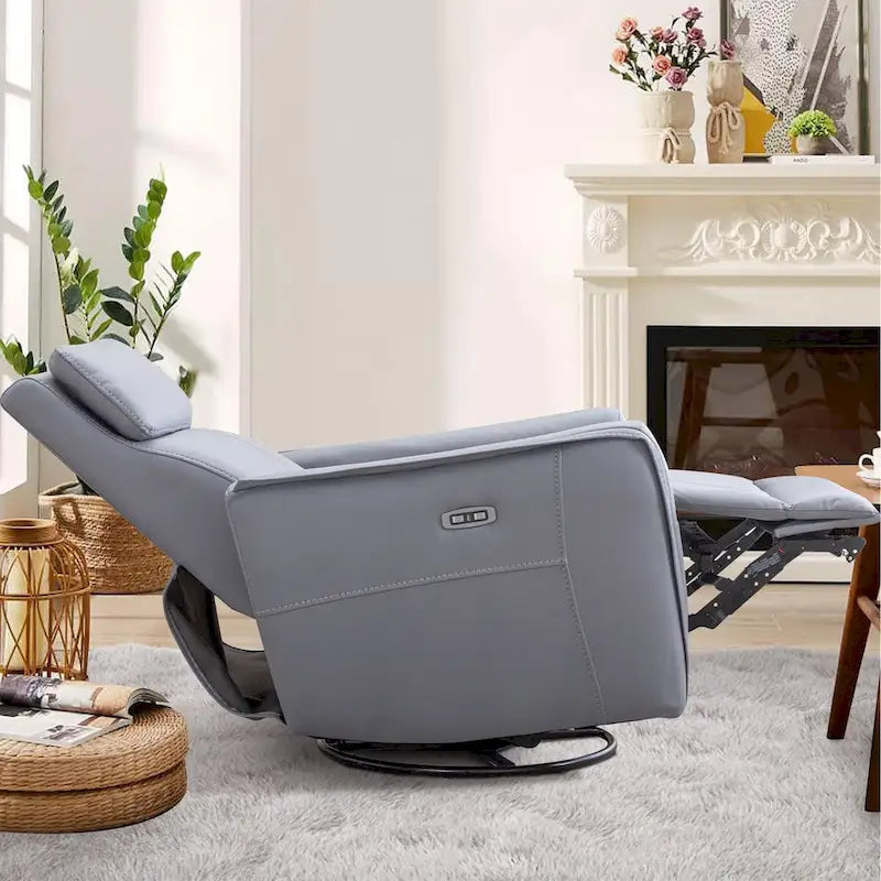 32.3 Wide Power Swivel Rocker Recliner Chairwith USB Ports