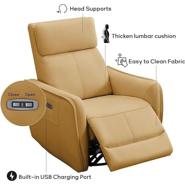32.3 Wide Power Swivel Rocker Recliner Chairwith USB Ports